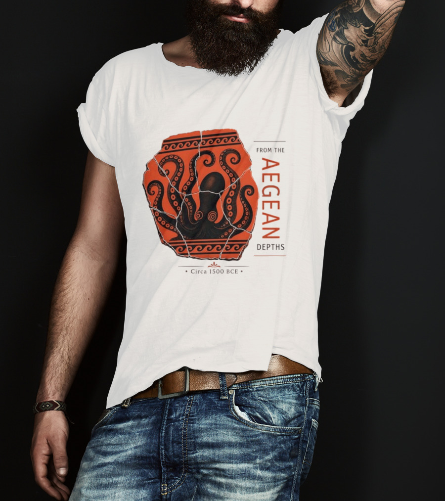 Ancient Aegean Octopus From The Aegean Depths Circa 1500 BCE T-Shirt