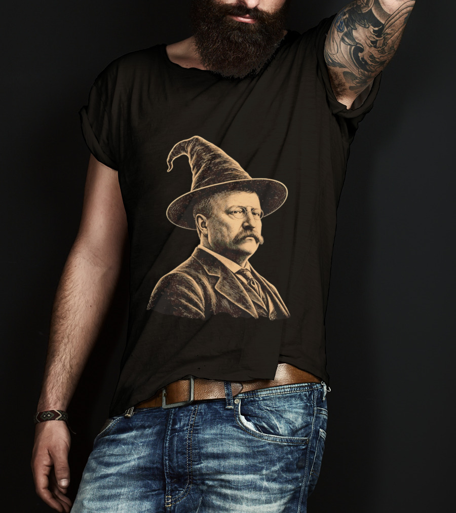 Theodore Roosevelt Wizard Hat T-Shirt