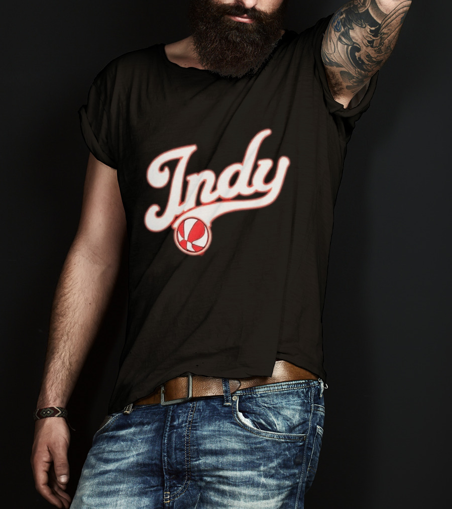 Indy Baseball Red 2023 Casual Classic Sports Style Retro Look T-Shirt
