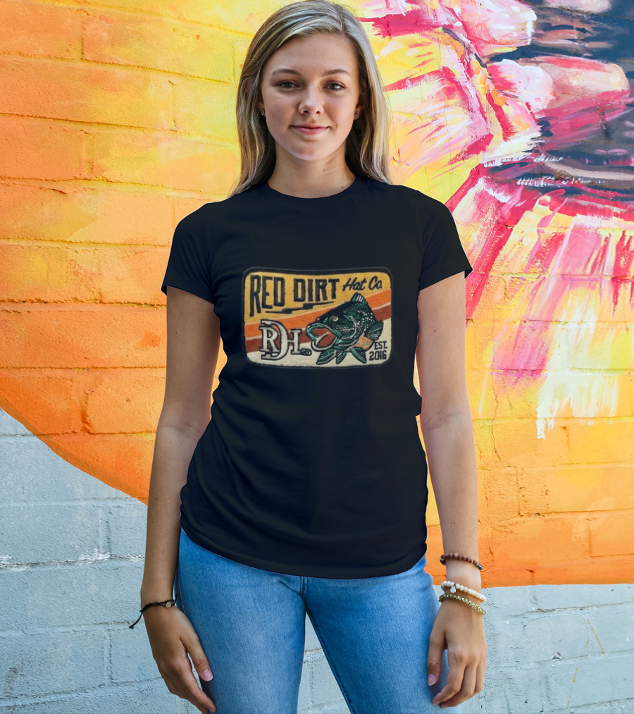 Red Dirt Hat Co Fish Patch RDH Est 2016 T-Shirt