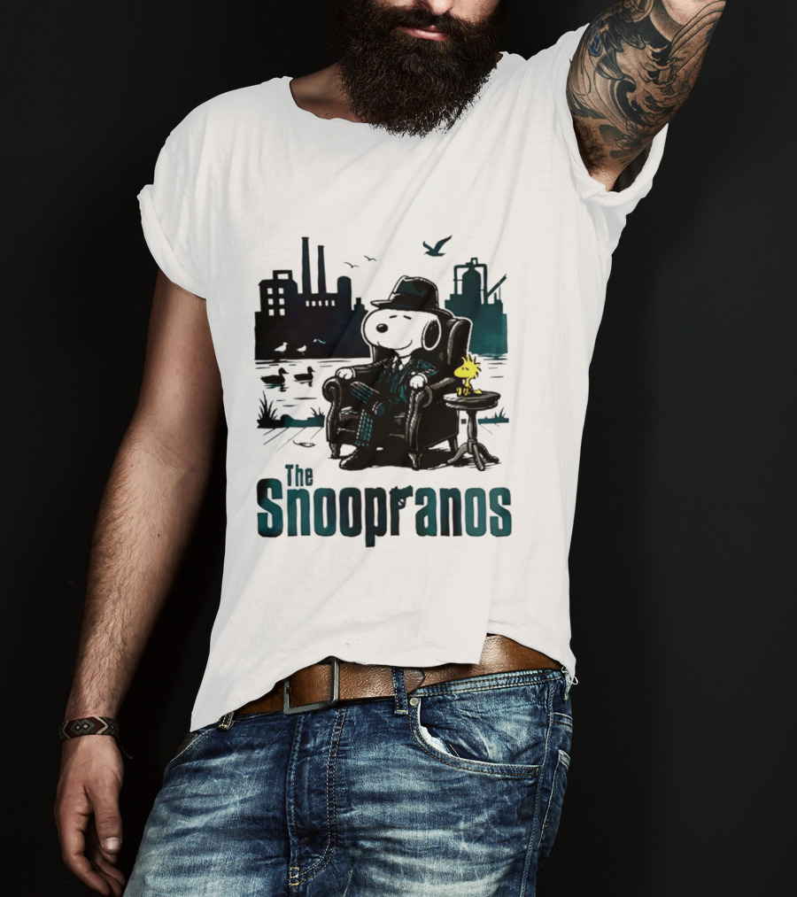 The Snoopranos Peanuts Snoopy Woodstock Mafia Scene T-Shirt