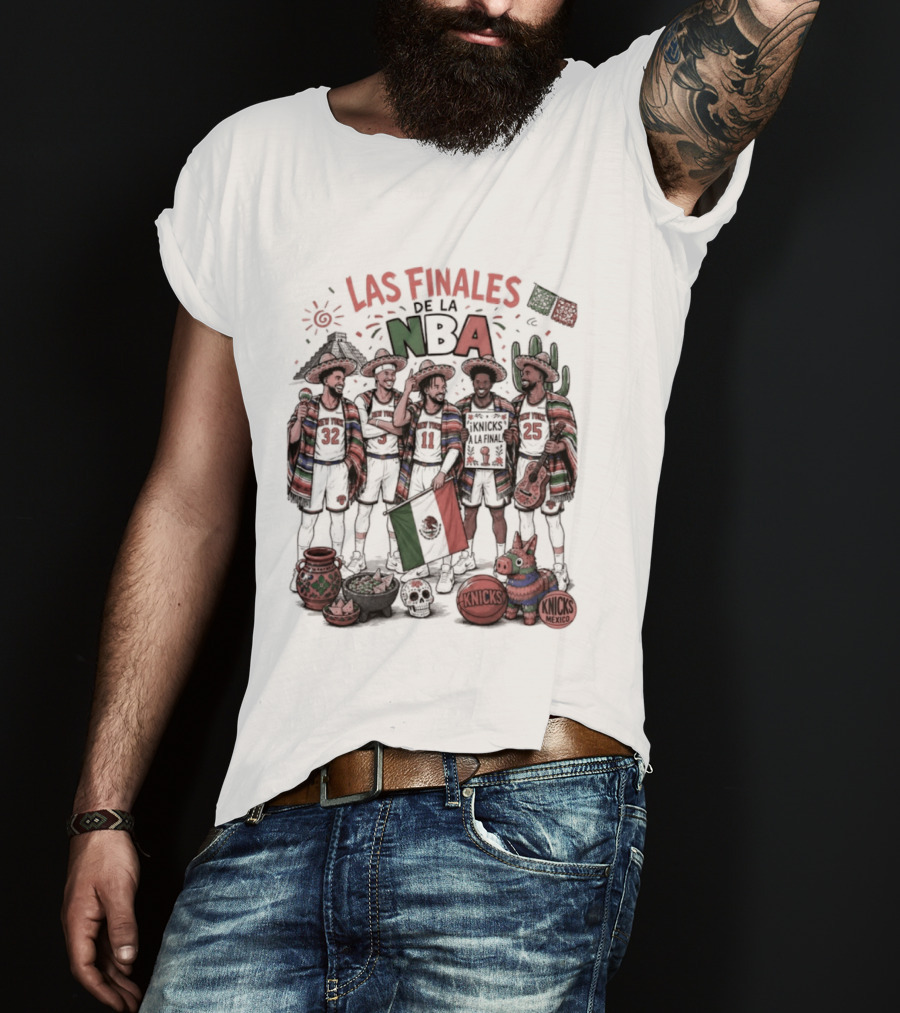 Las Finales De La NBA New York Knicks Mexico Heritage Celebration T-Shirt