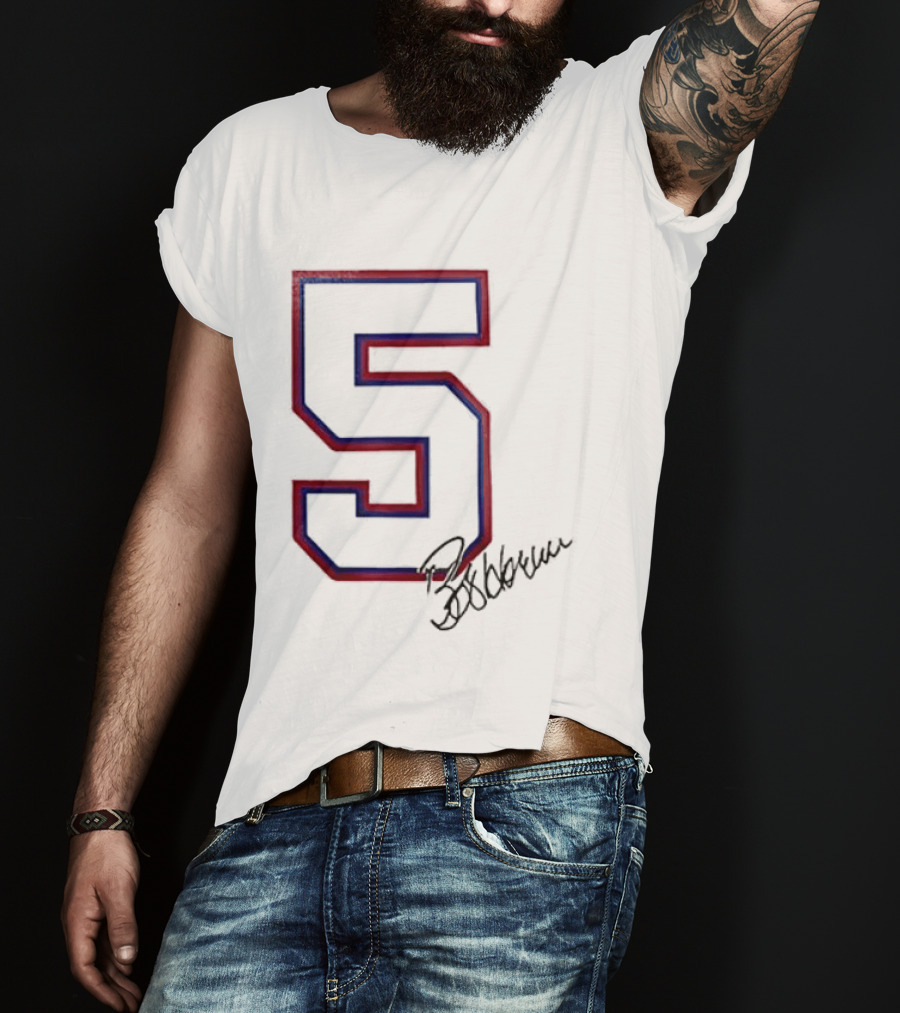 Atlanta Braves Bob Horner Number 5 Signature T-Shirt