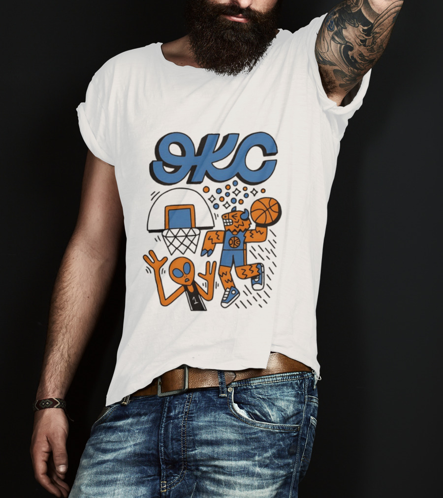 OKC Thunder Rumble Dunk Basketball T-Shirt