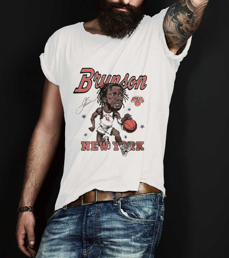 Brunson New York Knicks Basketball Caricature 2026 T-Shirt