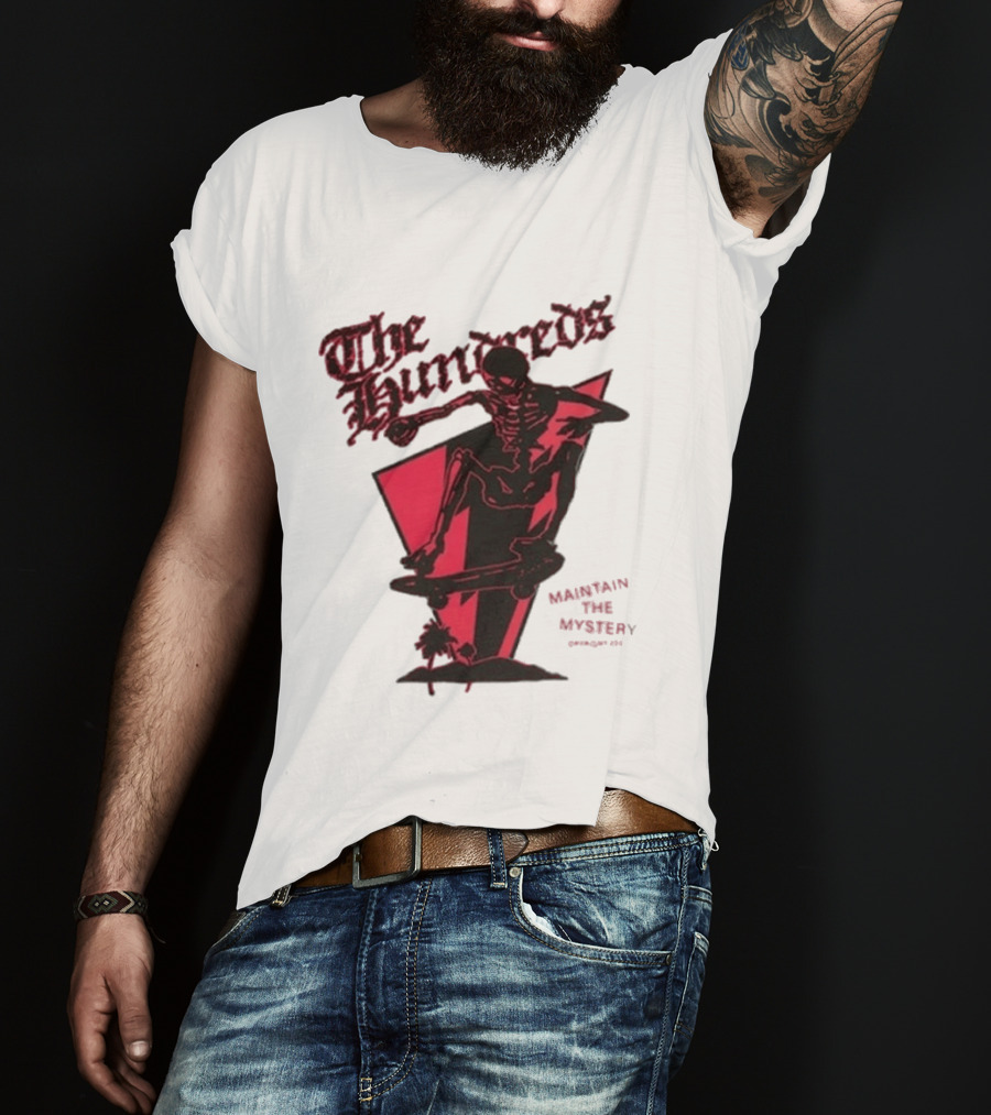 The Hundreds Skeleton Skateboarding Maintain The Mystery T-Shirt