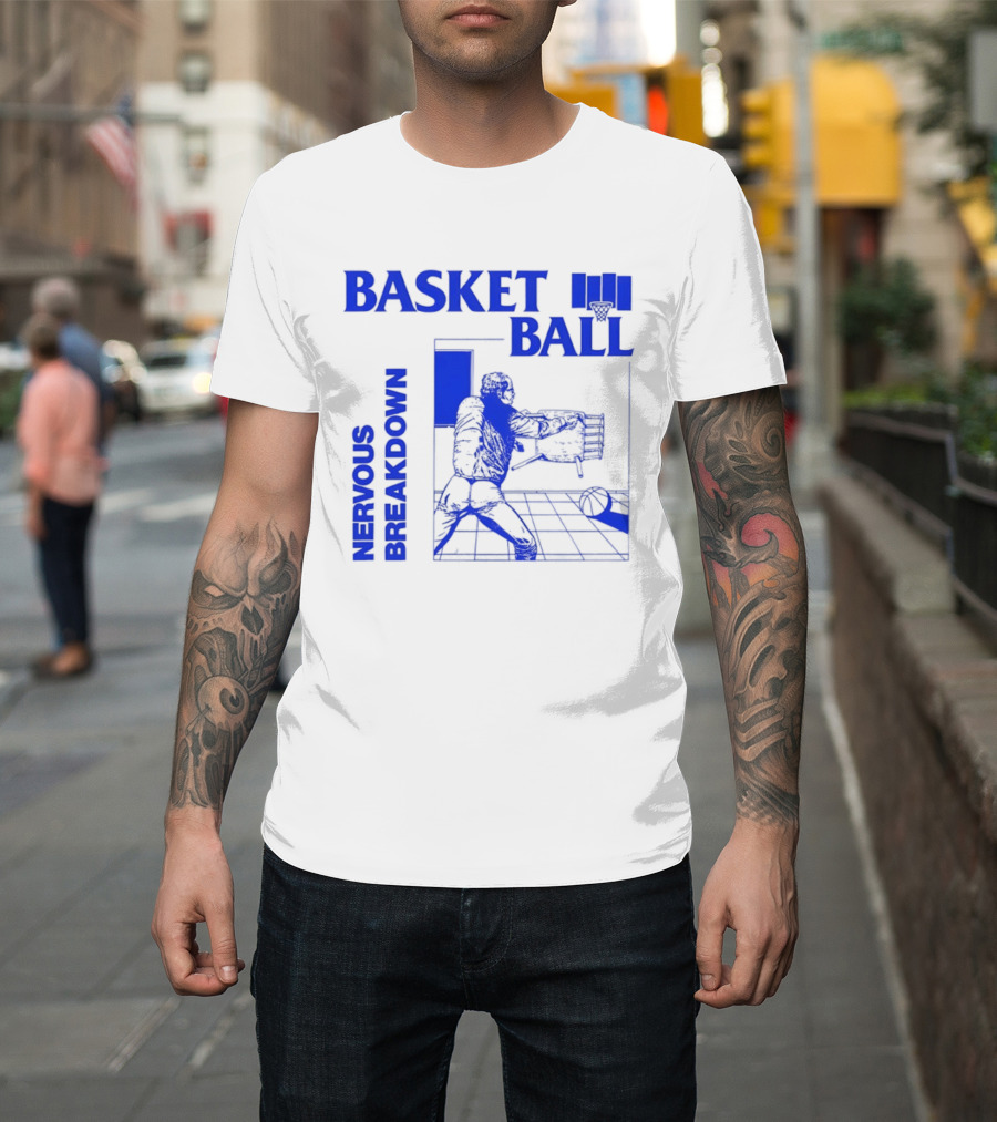 Basketball Nervous Breakdown Game Room Scene T-Shirt