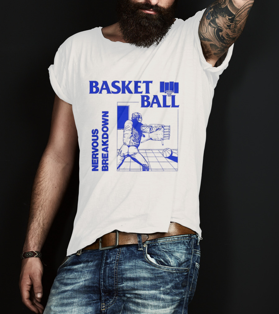Basketball Nervous Breakdown Game Room Scene T-Shirt