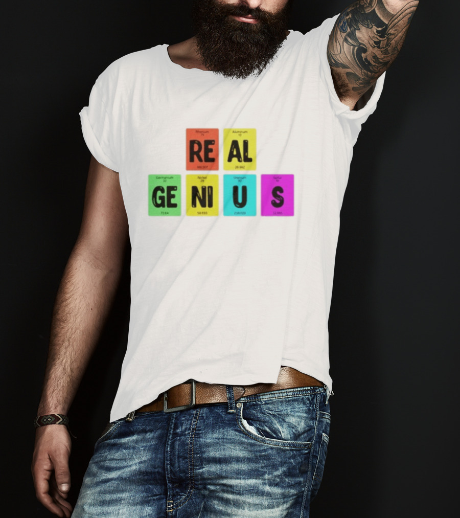 Periodic Table Elements Rhenium Aluminum Germanium Nickel Uranium Sulfur T-Shirt
