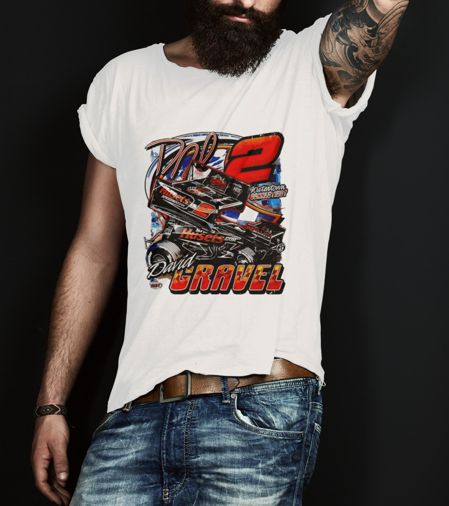 David Gravel Big Game Motorsports Sprint Car 2 Watertown Connecticut Huset's Speedway NOS T-Shirt