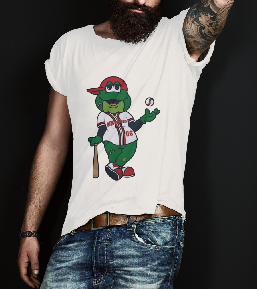 Greenville Drive Reedy Rip'it Frog Baseball Mascot 06 T-Shirt