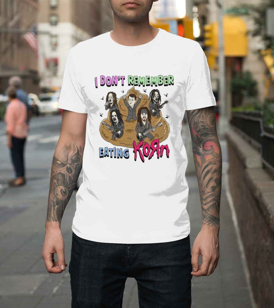 I Don't Remember Eating KoRn Band Parody Cartoon Characters T-Shirt
