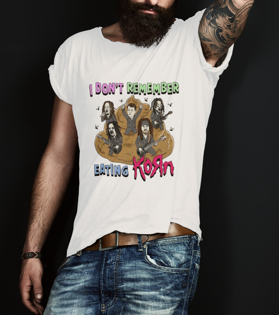 I Don't Remember Eating KoRn Band Parody Cartoon Characters T-Shirt