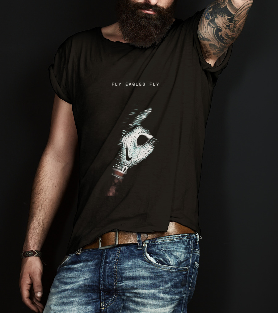 Fly Eagles Fly Philadelphia Eagles X Drake Iceman Diamond Chain Shh T-Shirt