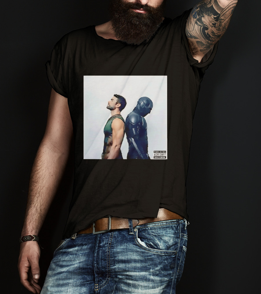 The Deep And Black Noir The Boys Parental Advisory Iconic Character Duo T-Shirt