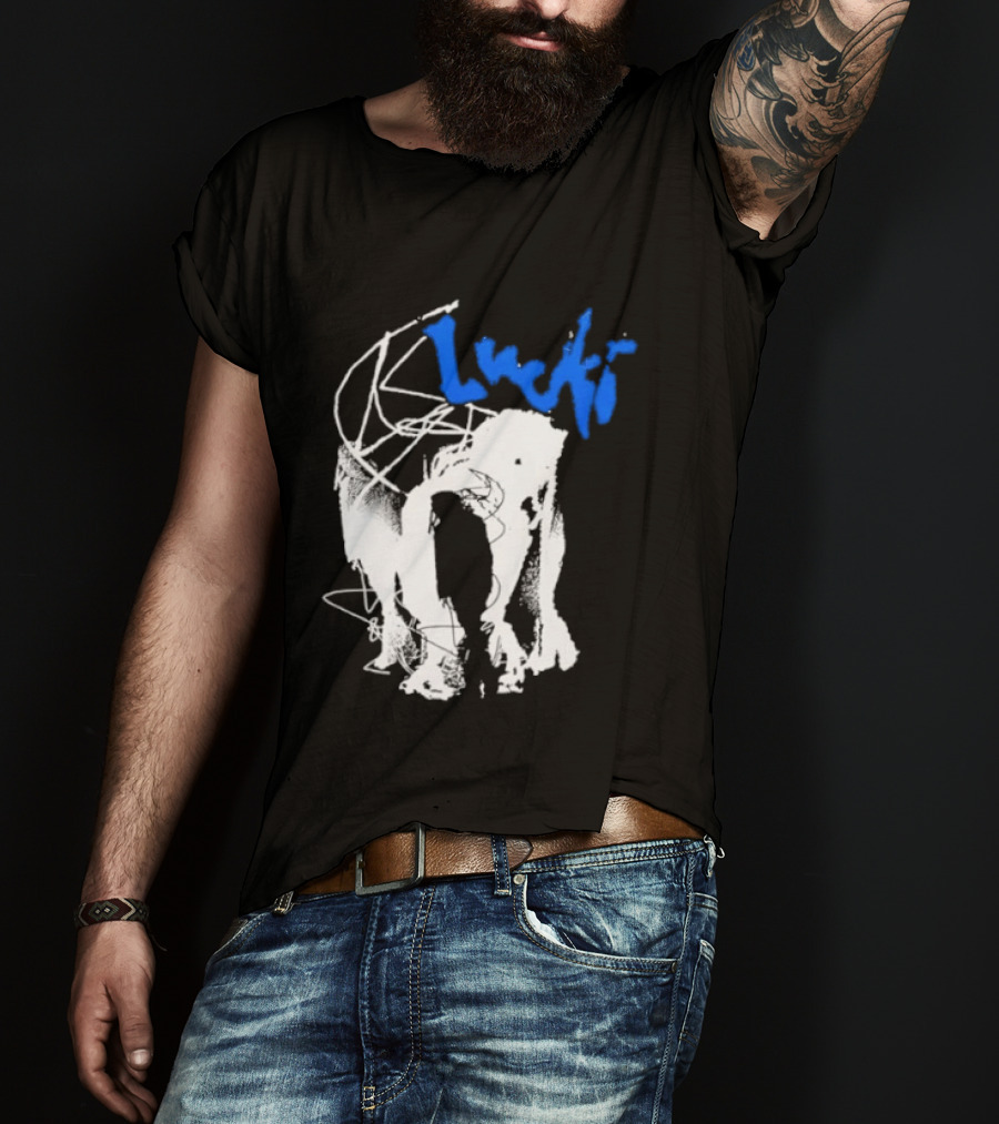 Lucki Alt Heavy Metal Style White Abstract T-Shirt