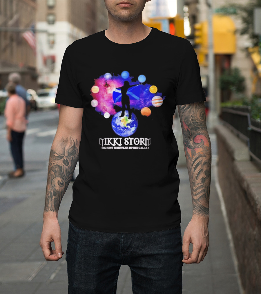 Nikki Storm Best Wrestler Galaxy Scotland Planets Cosmic Flag T-Shirt