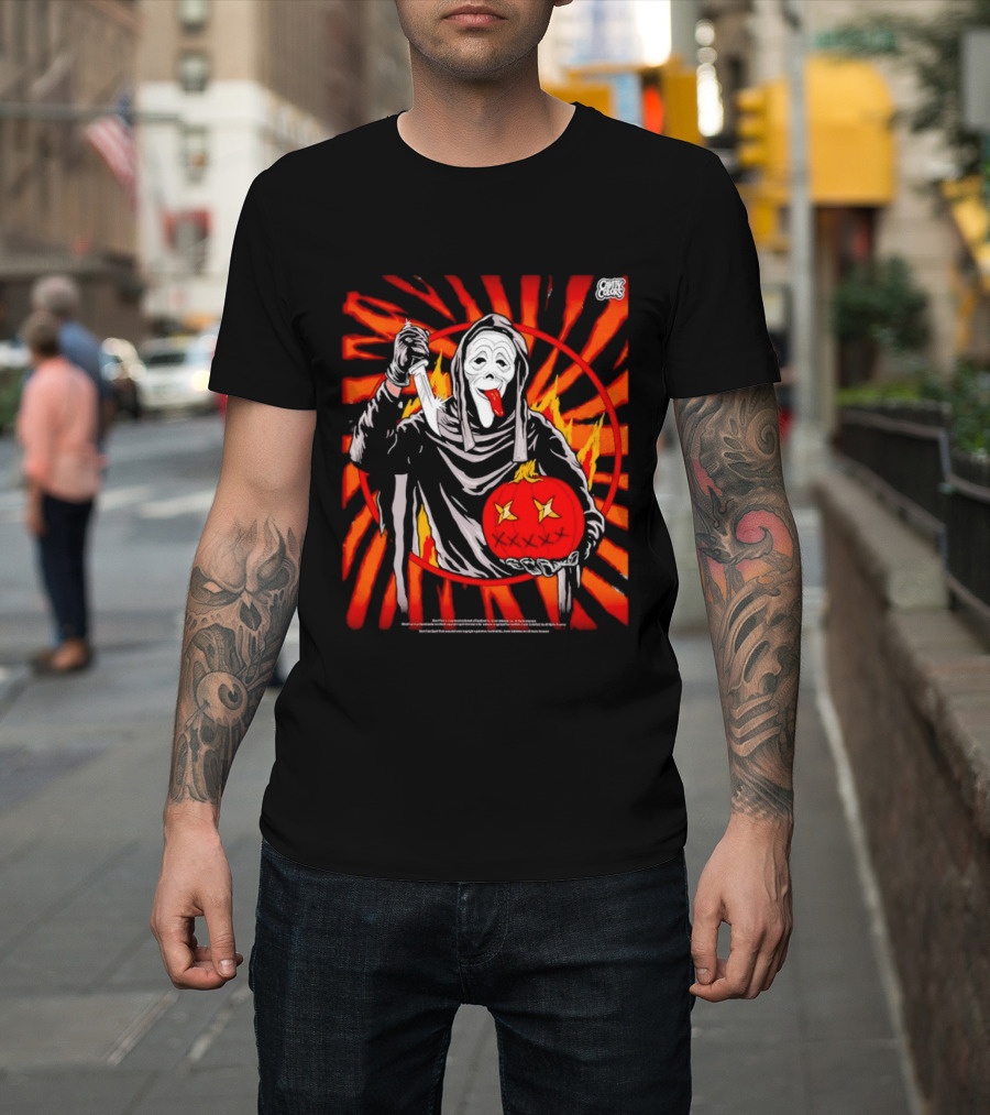 Ghost Face Creepy Carver Halloween Spoof T-Shirt