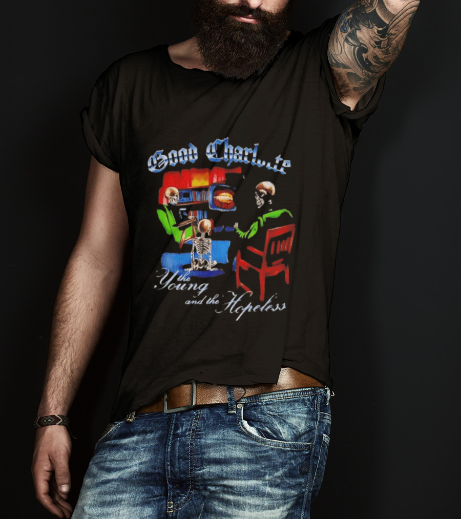 Good Charlotte Young And The Hopeless Album Cover Skeleton T-Shirt