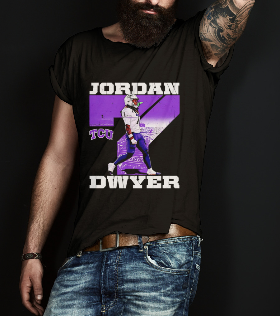TCU Horned Frogs Football Jordan Dwyer Number 7 T-Shirt