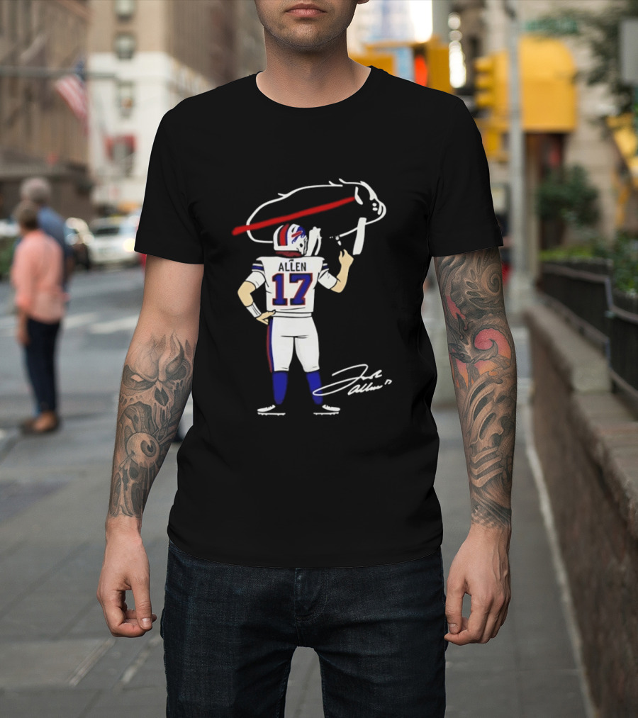 Josh Allen Buffalo Bills Number 17 Prepping For The Season T-Shirt