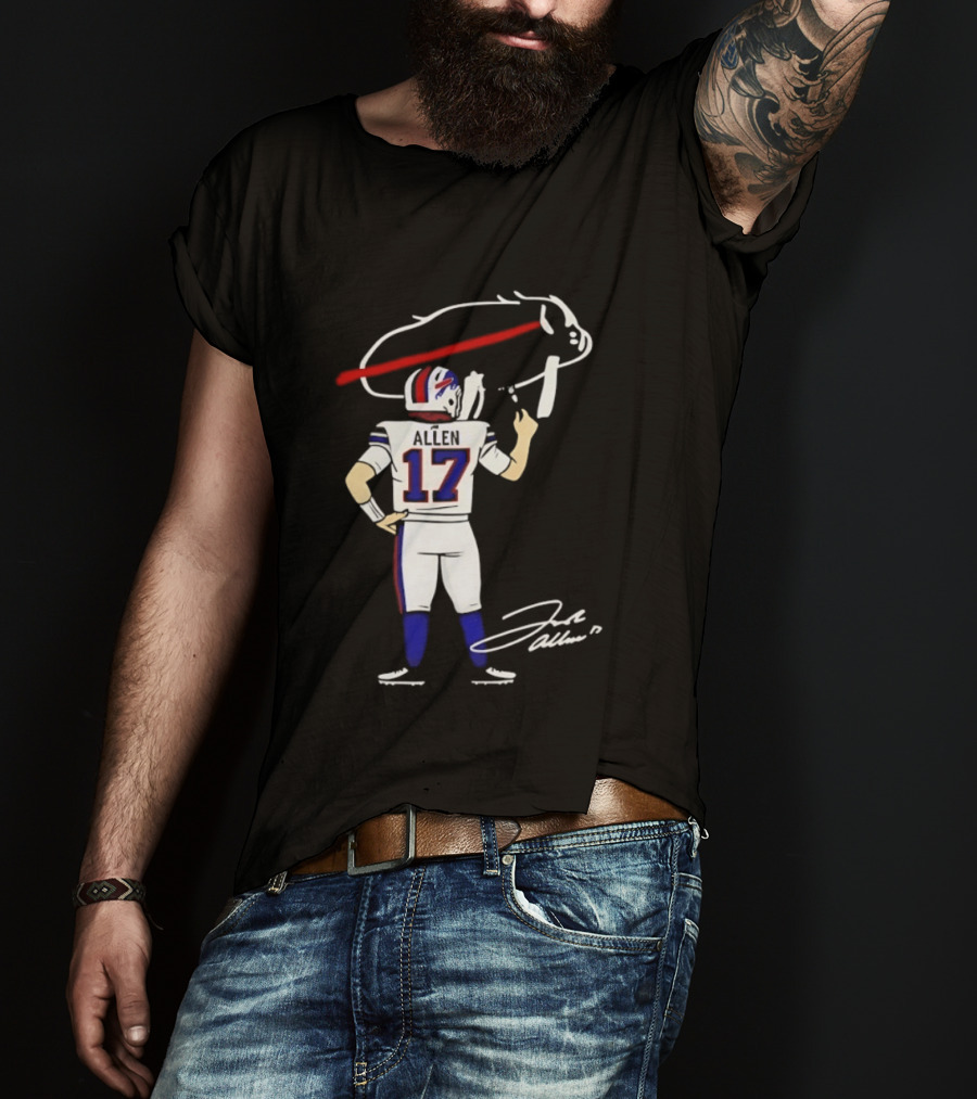 Josh Allen Buffalo Bills Number 17 Prepping For The Season T-Shirt