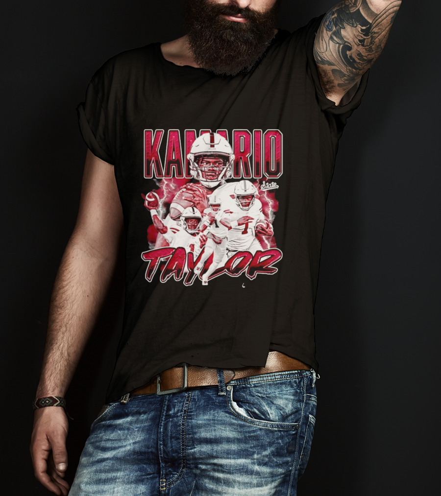 Mississippi State Bulldogs KaMario Taylor Number 1 Football State T-Shirt
