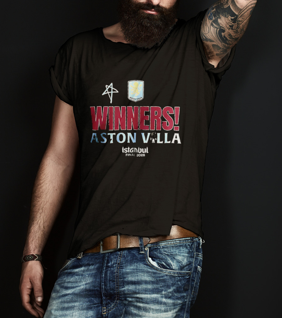 Aston Villa Winners UEFA Europa League Istanbul Final 2026 T-Shirt
