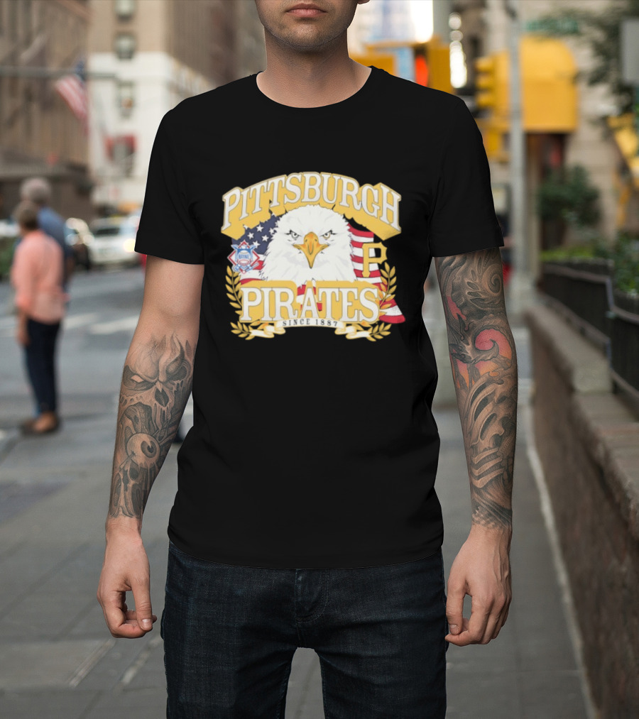 Pittsburgh Pirates National League Eagle America's 250th Anniversary Celebration T-Shirt