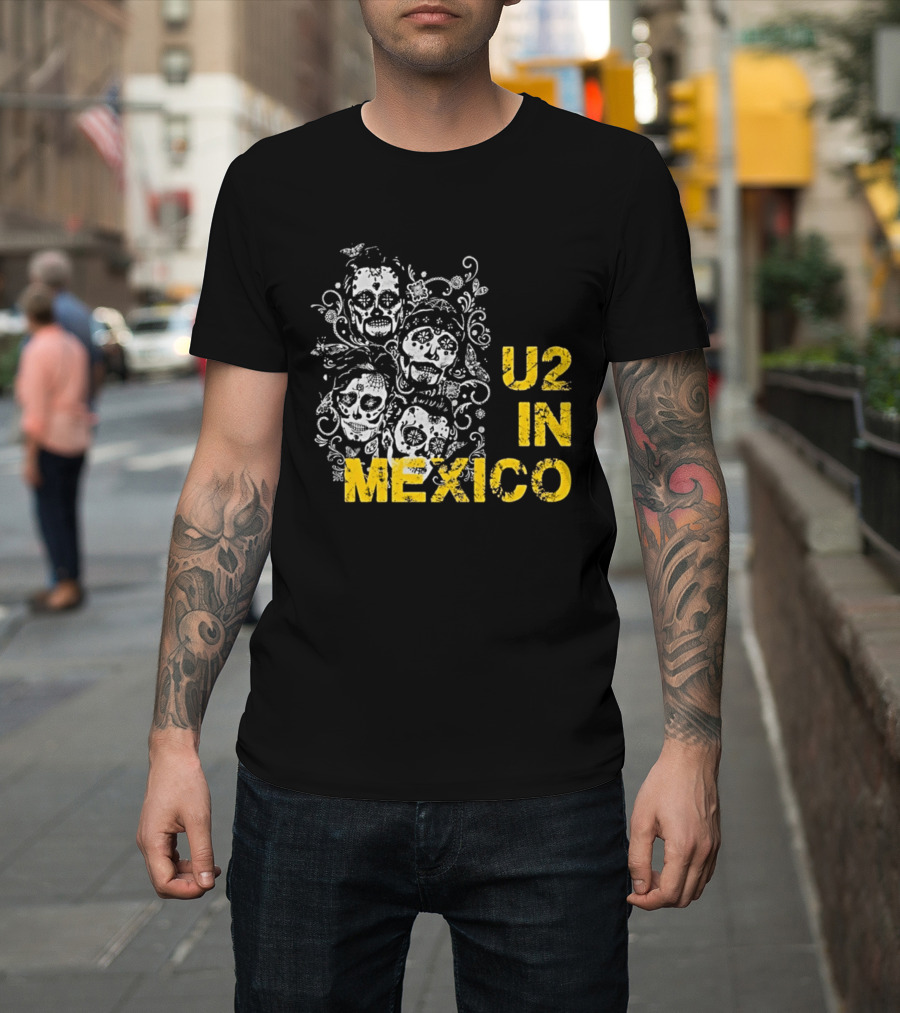 U2 In Mexico Day Of The Dead Skeleton T-Shirt
