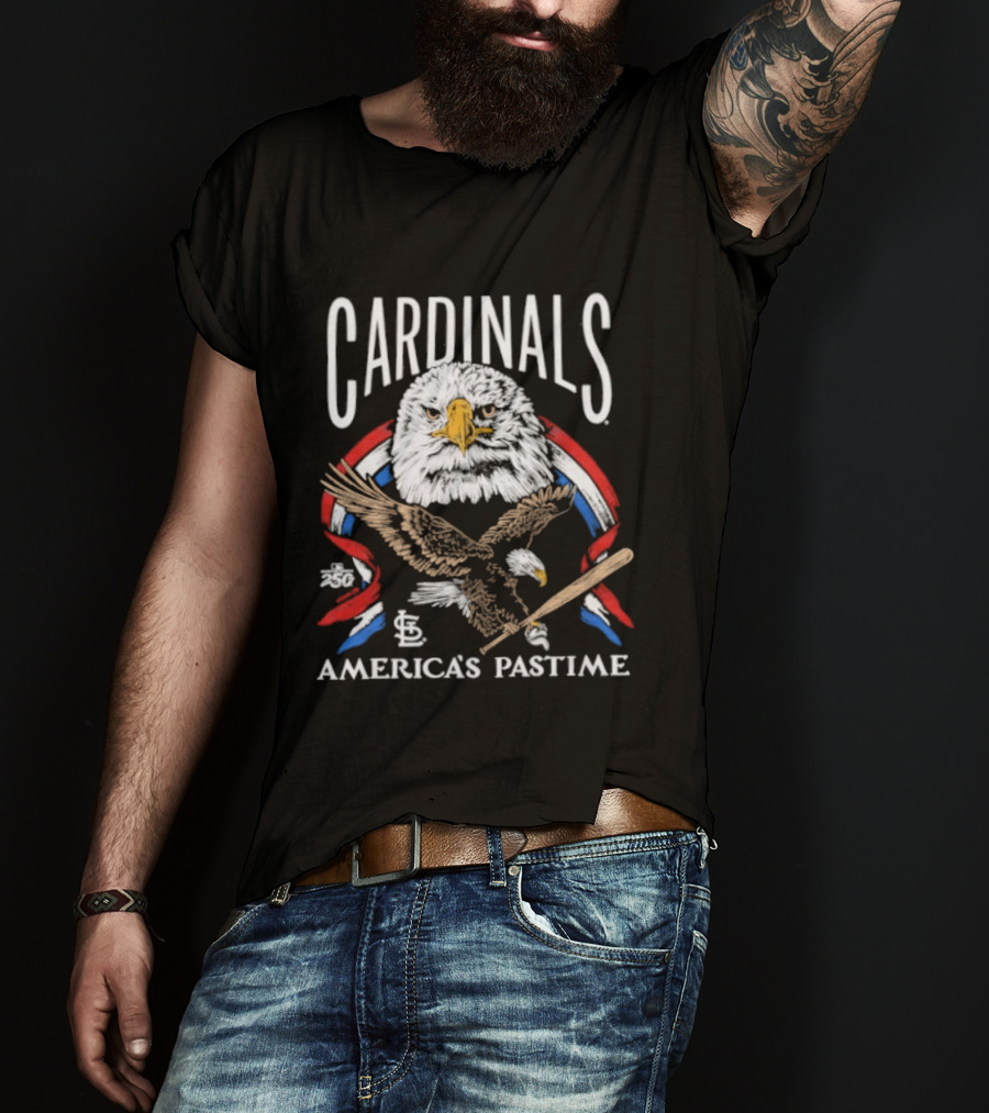 St. Louis Cardinals America's Pastime Bald Eagle Celebration T-Shirt