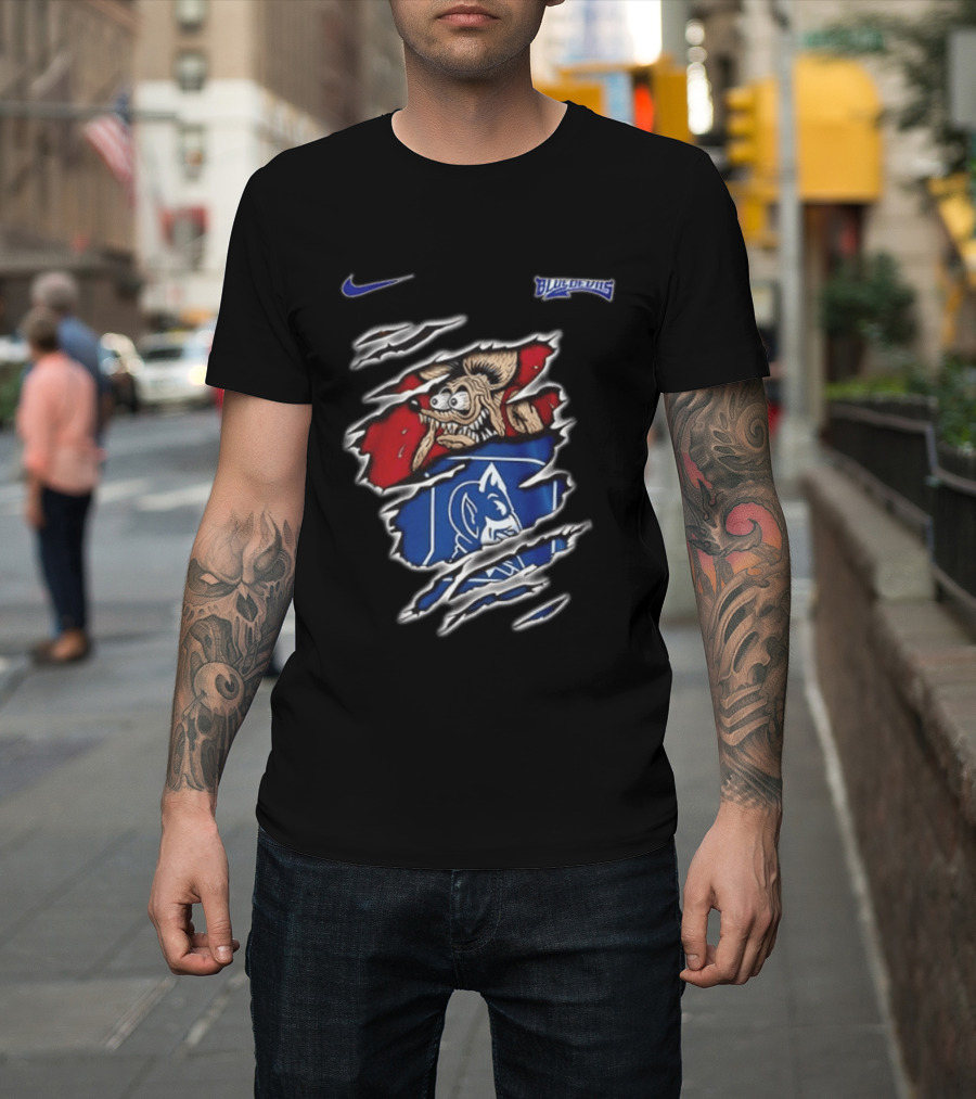 Nike Duke Blue Devils NCAA Rat Fink Built To Not Bow Blue Devils T-Shirt