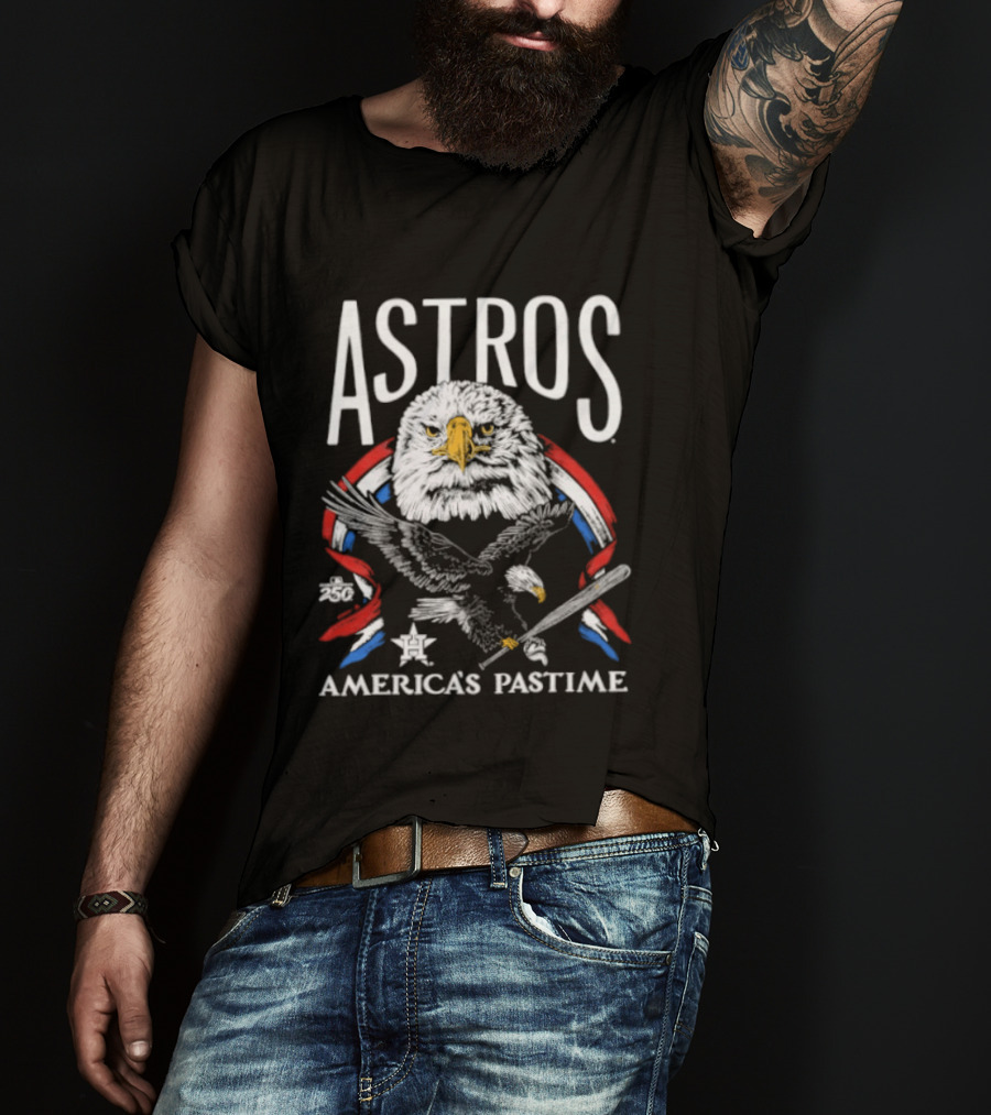 Houston Astros America's Pastime 250th Celebration Bald Eagle T-Shirt