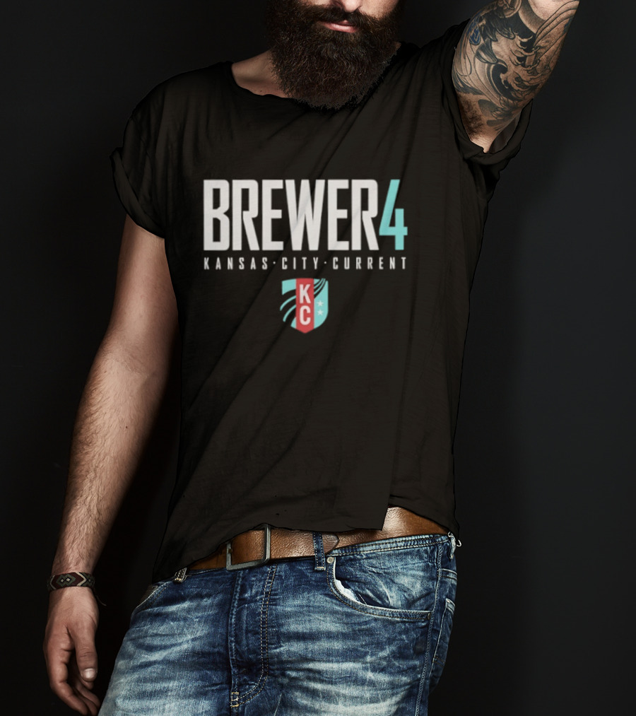 Brewer 4 Kansas City Current KC NWSL T-Shirt