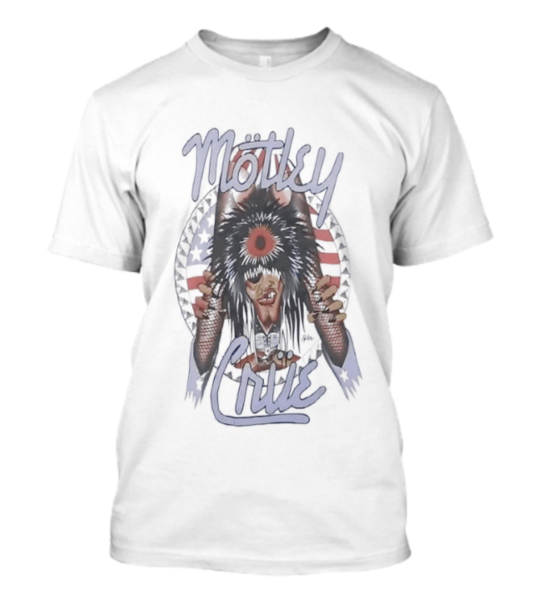 Mötley Crüe Tyler America 1989 Copyright Inc Vintage Style Rock Band Tour T-Shirt