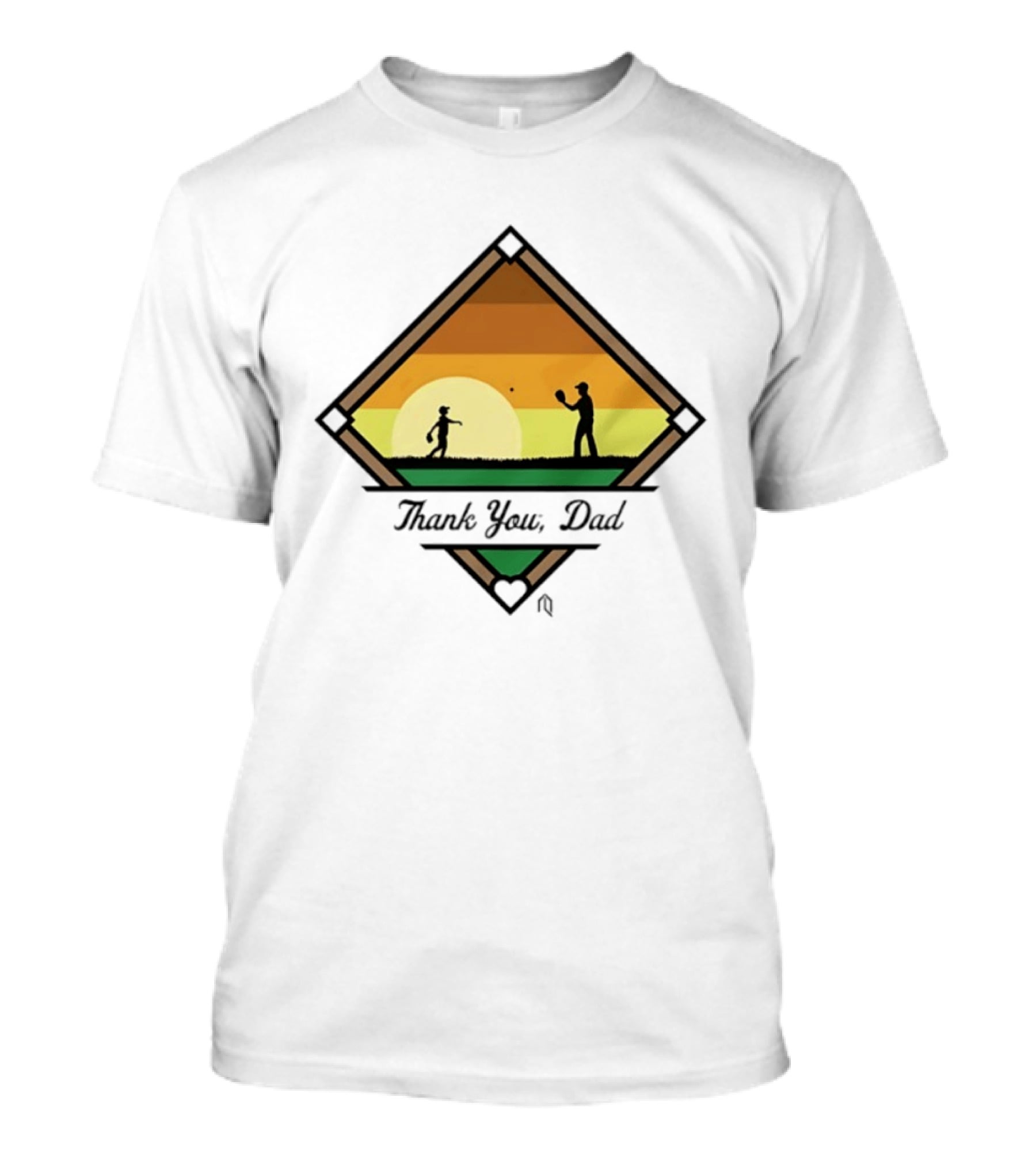 Thank You Dad Baseball Sunset Silhouette 2026 T-Shirt
