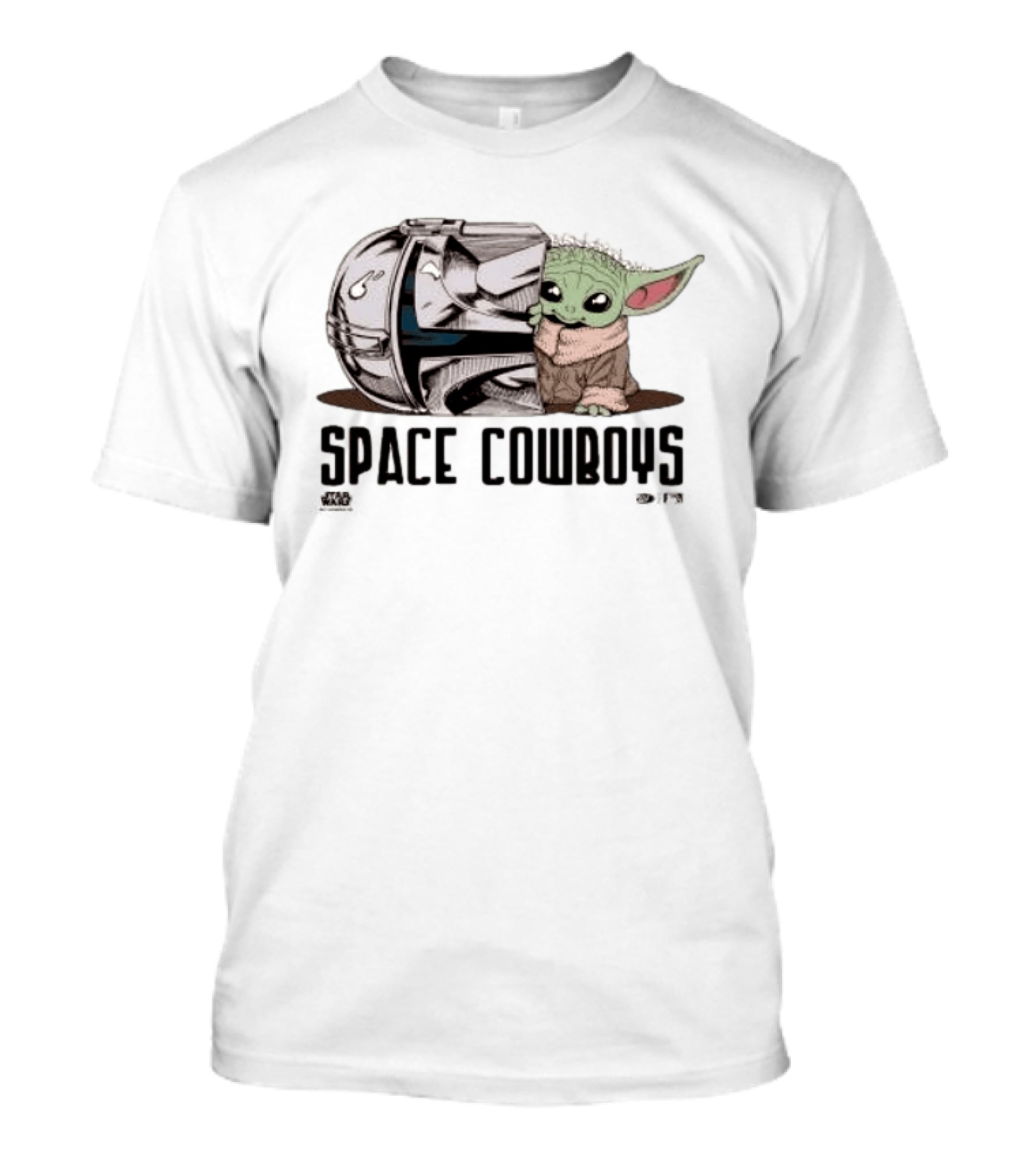 Star Wars Grogu Space Cowboys Helmet And Child Duo T-Shirt