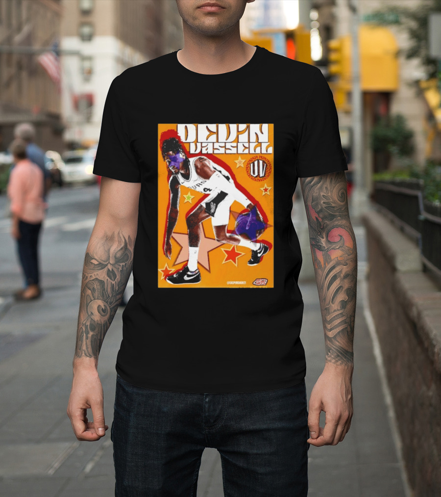 Devin Vassell San Antonio Spurs Basketball Star Orange T-Shirt