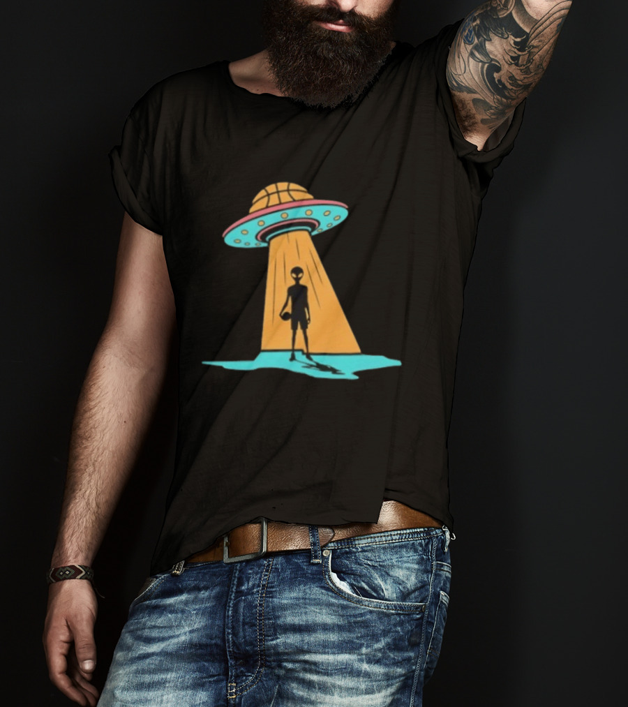 San Antonio Spurs Fiesta Alien Basketball UFO Landing T-Shirt