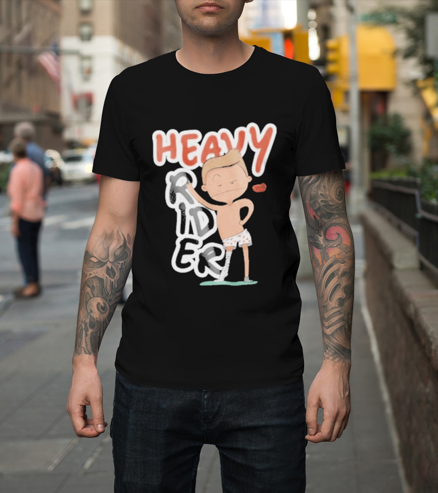 Srinivas Ganesh Heavy Rider Cartoon Character Comical Pose T-Shirt