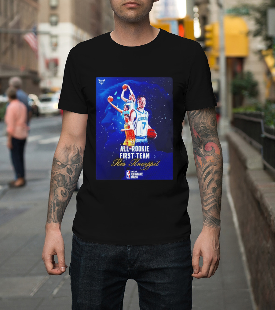 Kon Knueppel Charlotte Hornets All Rookie First Team NBA Performance Awards T-Shirt