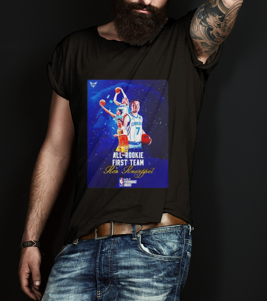 Kon Knueppel Charlotte Hornets All Rookie First Team NBA Performance Awards T-Shirt