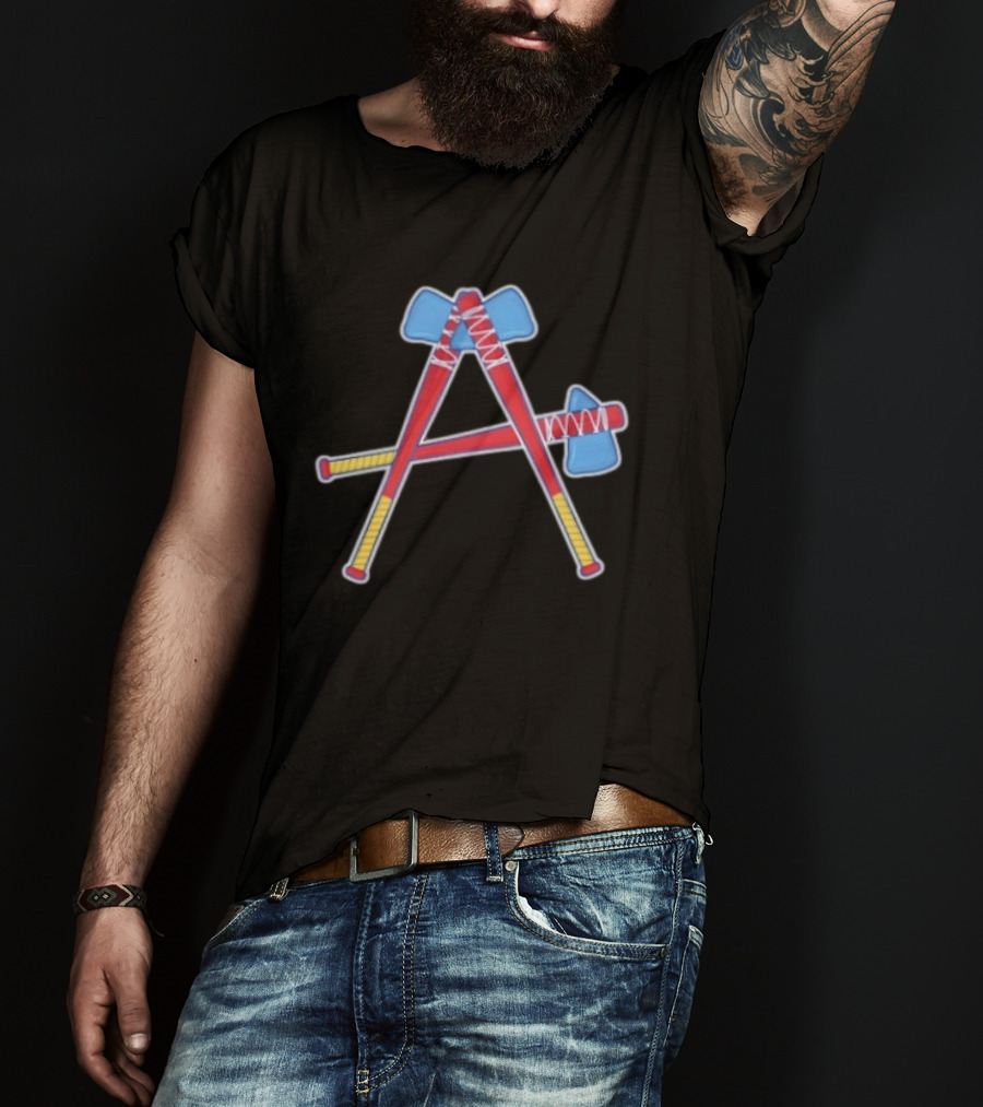 Atlanta Braves Tomahawk A Baseball T-Shirt