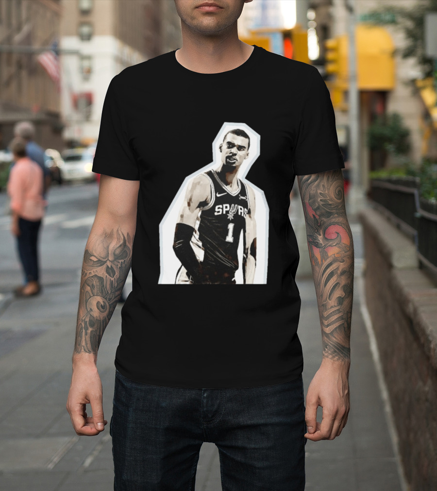 Victor Wembanyama Spurs Number 1 Basketball Jersey T-Shirt