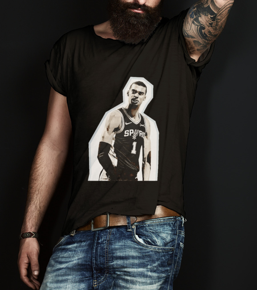Victor Wembanyama Spurs Number 1 Basketball Jersey T-Shirt