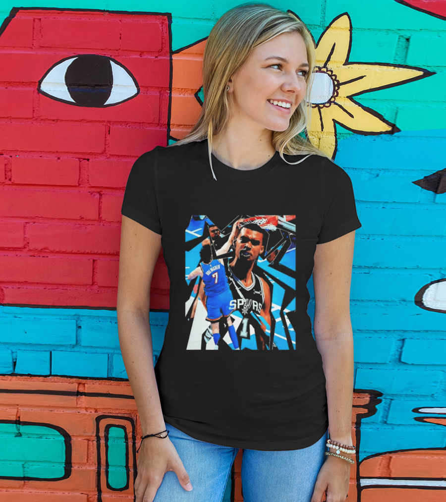San Antonio Spurs Wembanyama Dunk Showdown With Holmgren T-Shirt