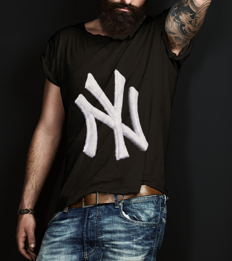 Yankees Inflated Stitch Logo Hat T-Shirt
