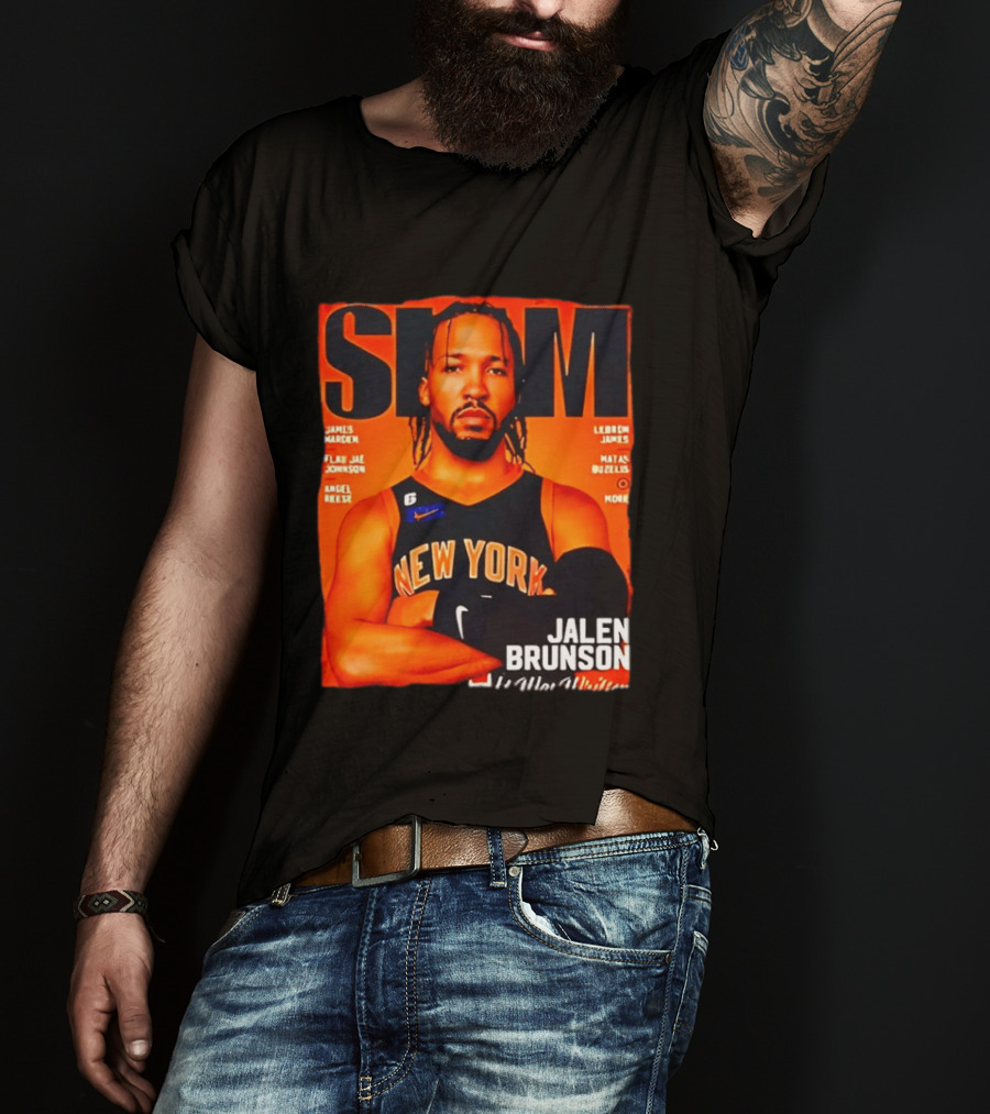 Slam Magazine New York Jalen Brunson Basketball T-Shirt