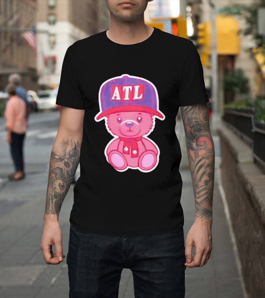 ATL Cap Teddy Bear Atlanta Braves Baseball Scarf T-Shirt