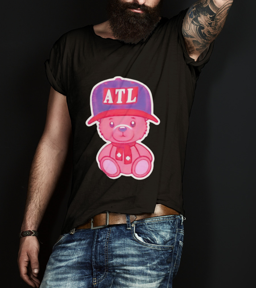 ATL Cap Teddy Bear Atlanta Braves Baseball Scarf T-Shirt